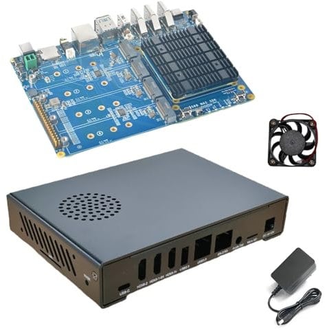 youyeetoo CM3588 Plus Mini NAS Piattaforma 8K Video, RK3588, OpenMediaVault fit,16/32GB RAM, 4 socket M.2 PCIe3.0, soluzioni NAS, Home Server, archiviazione cloud locale, micro computer (16G + 64G,