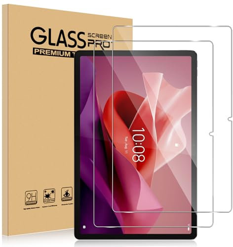 ELYCO Protector Pantalla Compatible con Lenovo Tab P12 (12,7 Pulgadas, Modell 2023), 2 Piezas Cristal Templado, 9H Dureza Anti-Arañazos, Sin Burbujas, Ultra HD Transparente Protector de Pantalla