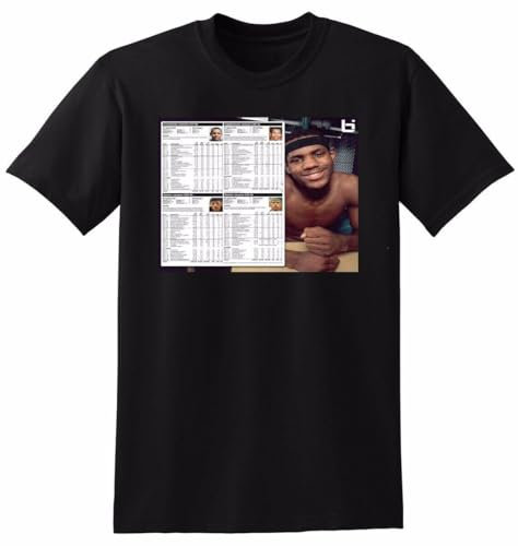 Lebron James T Shirt high School Stats Black XXL