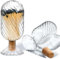 Ymnilian Bouteille D'allumette Cloche décorative en Verre en Forme d'hélice for Bougies de 4 Pouces, décoration Tendance for cheminée, allumettes Non incluses(2.95 x 6.1 inch)
