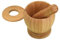 XDAWQP Cuenco de mortero, Recipiente para triturar ajo, triturador de ajo Manual Vintage, mortero de ajo, mortero de Madera, Recipiente para triturar ajo para Uso doméstico, Rec，One Color-Large