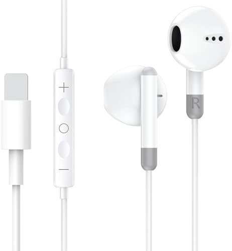 Kopfhörer mit Kabel für iPhone [MFI Zertifiziert] In-Ear-Kopfhörer, Stereo mit Mikrofon und Lautstärkeregler, kompatibel mit iPhone 14/14 Pro/14 Plus/13/13Pro/12/11/SE/XR/XS/X/8/8Plus/7Plus