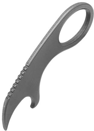 RIVDEE Titanlegierung Multifunktionswerkzeug Brecheisen, Mini EDC Brecheisen, Flaschenöffner, Schlüsselanhänger, Nagelzieher, Outdoor Camping