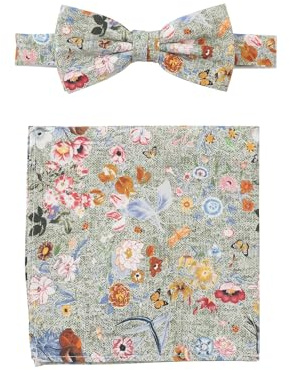 Fliege + Tuch Flower - Mint