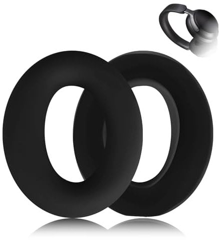 Aiivioll QC Ultra Silicone Ear Pads Cover for Bose QuietComfort Ultra Headphones, Washable Sweat Earpad Covers for QuietComfort Ultra Bluetooth Headphones Accessories Protective Pads Cover(Black)