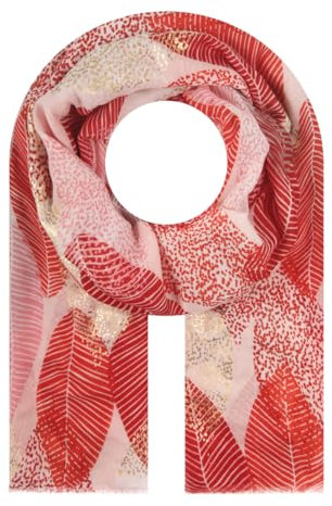 Majea Damen-Schal Tuch Kopftuch Halstuch Schal Damen-Stola (880037) (rot 5)