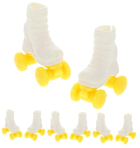 Abaodam 4paare Miniatur-Schlittschuhe Winterstiefel Skischuhe Eislaufschuhe Im Maßstab Für Puppen Miniatur-Winterstiefel Puppenschuhe Zum Basteln Puppenzubehör