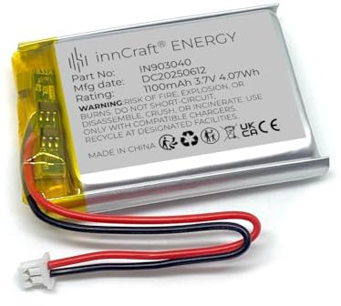 Batterie Batterie Lithium Polymère innCraft Energy 1100mAh 3.7V, 40x30x9 Modèle IN903040 2P Molex 51021-020 Connecteur 1.25mm