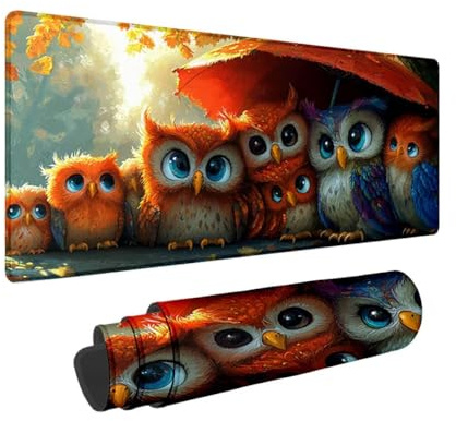 Mauspad Niedlich Schreibtischunterlage, Mousepad XXL 1000x500 mm, Gaming Mauspad mit Vernähter Rand, Wasserdicht und rutschfest Multifunktionales Office Mousepad für Gaming, Geschenke für Männer X-50