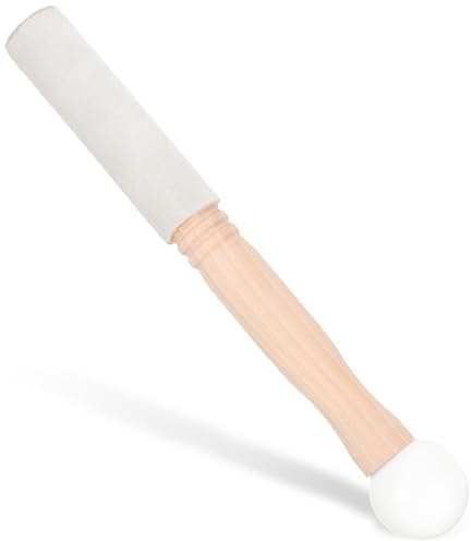 Toyvian Maillet Bol Chantant Bois avec Bande Caoutchouc pour Méditation Yoga Accessoire Léger et Portable pour Bols et Gong Outil de Relaxation Sonore