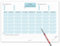 Magnetischer Monatsplaner Whiteboard blau undatiert I DIN A3 Wochen-Planer Tagesplaner Organizer Planung Überblick I abwischbar I dv_527