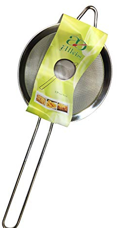 Alkis Fine Mesh Tea Strainer Colander - Stainless Steel - 10cm