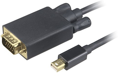 Akasa AK-CBDP17-18BK 1.8 m Mini DisplayPort/mDP To VGA Adapter Cable