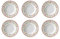 Flirt by R&B 018653 'Doppio Shanti' Suppenteller mit Paisley-Muster, Ø 22cm, Porzellan, weiß/rot/grün (6er Pack)