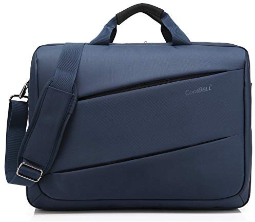 CoolBELL 17,3 Zoll Laptop Tasche Messenger Bag Umhängetasche Multifunktional Kuriertasche Arbeitstasche Herren Aktentasche Businesstasche Notebook Schultertasche Leicht Handtasche, Blau
