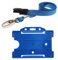 PCL Media ltd® Lanyards Karabiner und Halterungen, 10 Stück Blue & Holder