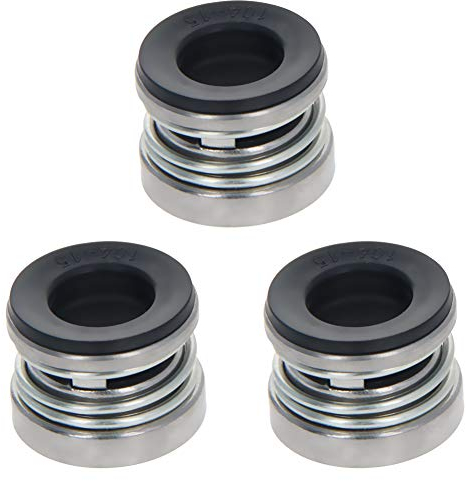 Othmro 3 Stück 104–15 mechanische Wellendichtring, Ersatz, 15 mm ID, Legierung, Kunststoff-Wellendichtung für Pumpenwelle, Wasserpumpen, Wellen, mechanische Abdichtung für Schwimmbäder, Spa-Pumpen