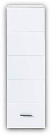 Stella Trading MEDIANA Hängeelement in weiß matt - Hängeschrank mit viel Stauraum für Ihr Wohnzimmer - 40 x 125 x 36 cm (B/H/T)