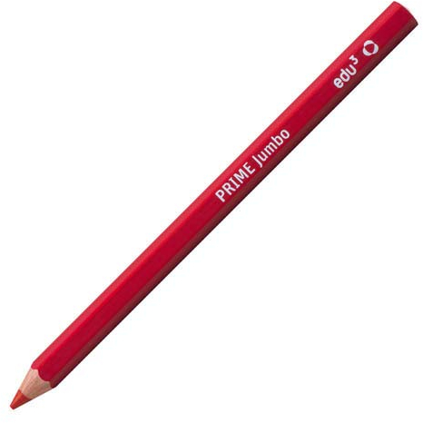 Unbekannt Farbstifte Buntstifte edu³ Prime Jumbo Sechskantgriff, 12 STK. pro Farbe, dunkelrot