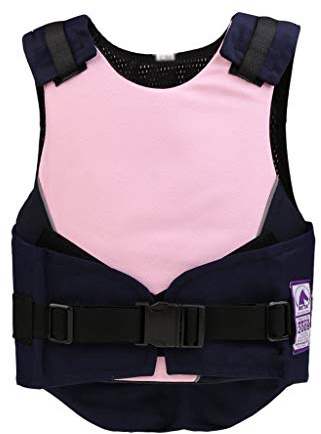 Inzopo Gilet de protection équestre pour homme, femme, enfant, sécurité en EVA rembourré, équipement de protection du corps, boucle réglable Rose M