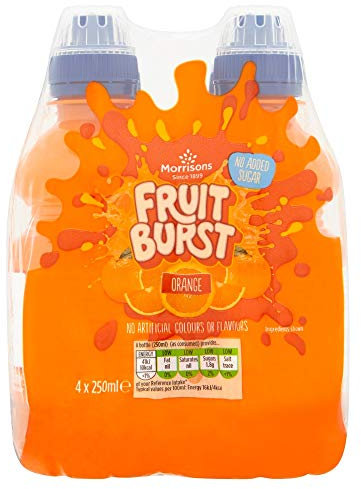 Morrisons No Added Sugar Orange Juice 4x250 ml x 6