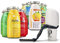 SmoothieDog Hundesmoothie 12er Mix + Doggyroller m. Halter, Karabiner Blau - je 2X: Huhn, Rind, Lamm, Ente, Immunio, Veggie - Flüssiges Hundeleckerli - Zucker- & glutenfrei - Zubehör Hund - je 250ml