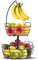 Fuleadture 2 Stöckig Obstkorb mit Bananenhalter - Küche Obststaender für die Arbeitsfläche - Metall Obstschalen für Obst und Gemüse - Bronze