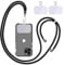 Handykette Universal, Handy Lanyard, Universelles Handy um den Hals hängend mit Pad Handy Lanyard, verstellbar und abnehmbar. (1Helles Schwarz)