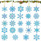 Meetory 24 Stück Schneeflocken Diamant Painting Weihnachten Deko, Anhänger, Craft Buddy Diamond Schlüsselanhänger Kinder Weihnachtsbaumschmuck Weihnachtsbaum