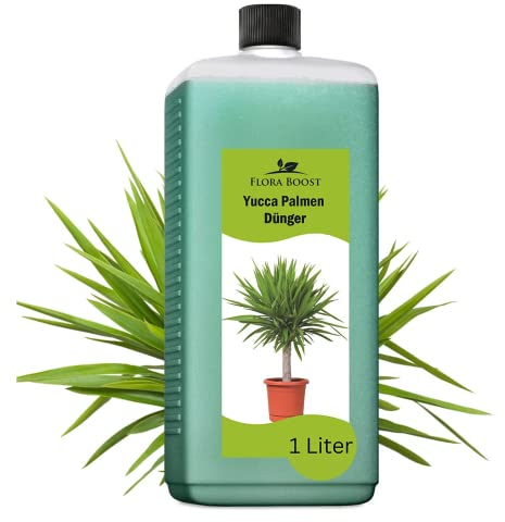 Konfitee Yucca Palmen Dünger Flora Boost 1000ml I Für bis zu 200L Gießwasser I Zimmerpflanzen Dünger für Palmlilien I Flüssiger Blatt- & Wurzeldünger I 100% natürlicher Pflanzendünger