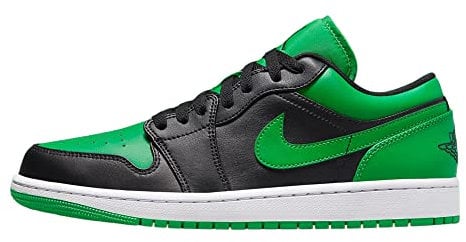 Nike - Air Jordan 1 Low - 553558065 - Farbe: Schwarz-Grün - Größe: 44.5 EU