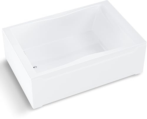 AQUADE Acryl Badewanne 180x120 Modell: Hamburg - Weiß Badewanne Komplettset 180x120 - Badewannen mit Wannenfüßen + Schürze + Ab-Überlauf mit Zulauf