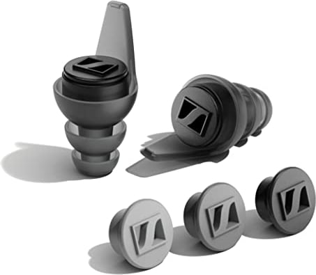 Sennheiser Tapones SoundProtex Plus - Protección auditiva Reutilizable con 4 filtros Intercambiables - Sonido de Alta fidelidad a un Nivel de Volumen Seguro - Negro