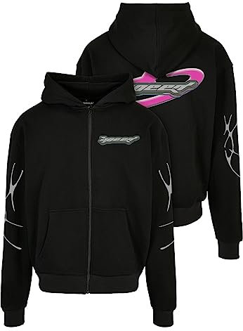 Mister Tee Herren Kapuzenpullover Speed Logo Zip Jacket Black S