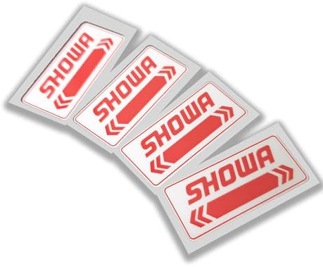 SHOWA suspension replacement graphics on red and white SMALL 36 mm x 4 pieces