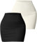 AIEOE 2 PCS Damen Minirock Etuirock Kurz Sexy Gerippt Bleistiftrock Röcke Schlank Elegant Stretch Rock Größe L Schwarz + Weiß