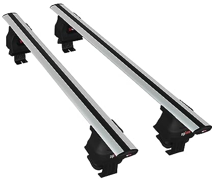 acpar Compatible avec Renault Clio 5 2019-2025 ACE-4 Barres de Toit Railing Porte-Bagages de Voiture Gris Aluminium 2 Barres
