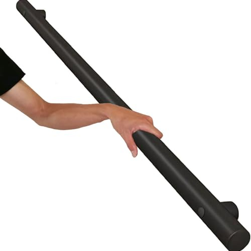 LIMAXI Treppengeländer, Schwarzer Edelstahl-Handlauf, Treppengeländer Für Drinnen Und Draußen, Lang: 50 cm, 80 cm, 1 M, 120 cm, 1,5 M, 180 cm, 2 M, 250 cm, 3 M, Treppengeländer-Handlauf,380cm