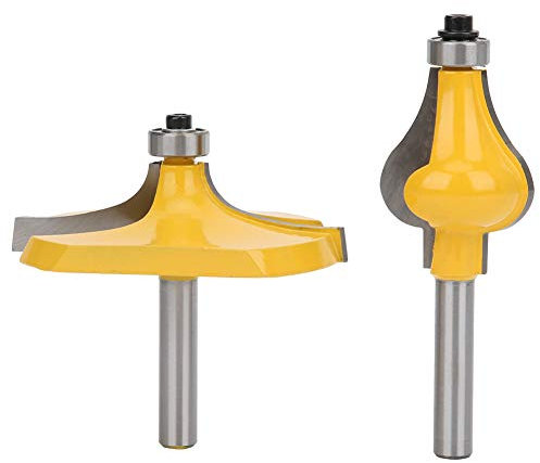 Arbre de Fraise à Main Courante 8 Mm, 2 Pièces de Fraise pour Toupie, Coupe-colle, Travail du Bois, Fraise à Affleurer, Fraise à Raboter, Fraise à Plaque CNC, pour Machine à