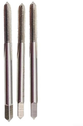 Maschi filettati, 3 pezzi 8-36 set di rubinetti filettati 3 scanalature filettatura destra 8-36 strumento per acciaio, rame, lavorazione ferro