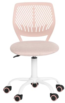 FurnitureR Home Office Stuhl Ergonomischer justierbarer Höhendreher Rolling Computer Executive Stuhl für Home Office Arbeitszimmer, Morandi Rosa