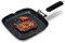 briebe Black Titanium Grill Asador Rayas, Inducción, Antiadherente Titanio, Sartén Plancha 24x24cm Aluminio Fundido sin PFOA, Mango Plegable, Apto Vitrocerámica, Gas