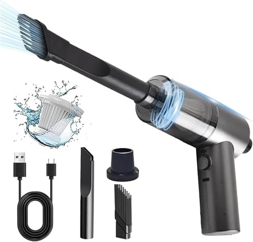 WJREGG Aspirateur Pliable, aspirateur, aspirateur de Voiture, Mini aspirateur à Main sans Fil, Ensemble Complet d'accessoires de Nettoyage