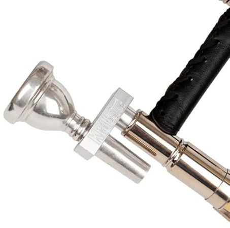 KGUBrass Posaune-Trainer - Aluminium Embouchure Trainingsgerät für Lippensummen, Posaune Übungshilfe
