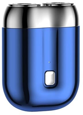 Ailan Mini Taschenrasierer, USB Minirasierer für Männer, IPX6 wasserdichter Elektrorasierer, tragbarer Mini Elektrorasierer mit Doppelkopf(Blau)