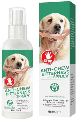 Anti Chew Spray for Dogs, Bitter Dog Spray for Dogs and Cats to Stop Chewing, Natural Based and Safe for Pets, 50 ML