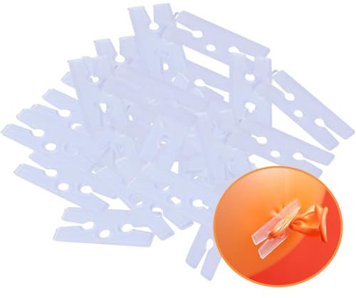 FUNXGO 100 Pièces Fermetures de Ballons | Clips & Bouchons de Ballon | Remplissage d’Hélium et d’Air | Accessoires de Fête, Mariage, Anniversaire