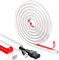 Aiyraa 2M Wire Covers for Cables,15 * 10mm D-Shape Cable Trunking, White Cable Trunking, White Cable Cover Self Adhesive Cable Management Trunking, Flexible PVC Cable Wall Cover for Home Office