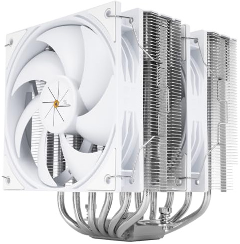 Thermalright Peerless Assassin 120 White V3 CPU Air Cooler, 6 Heat Pipes Heatsink Cooler with Dual TL-P12W PWM Fans, Top Cover Design, for AM4/AM5,Intel LGA 1851/1700/115X/1200/2011