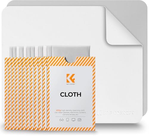 K&F Concept Glasses Cleaning Cloth | Premium Microfiber Cleaning Cloths, Lens Cleaning Cloth for Camera Lenses, Eyeglasses, Screens, Cameras, Tablets -Washable, 12 Pack, 6 x 7 inches (15 x 18 cm)